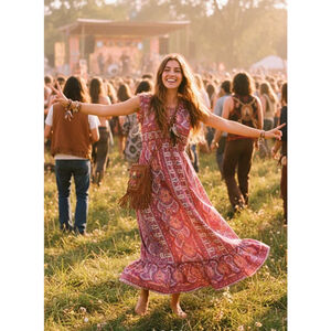 Vintage 60s Summer of Love bohemian sundress!